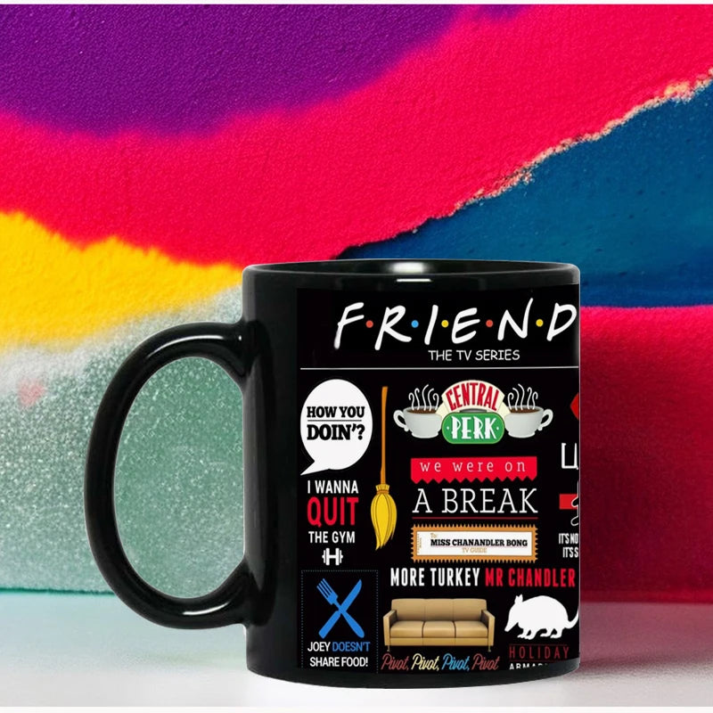 Old Friends Black Coffee Mugs, Tea, Milk Cup, Beer Mug, Surprised Gift for Friends