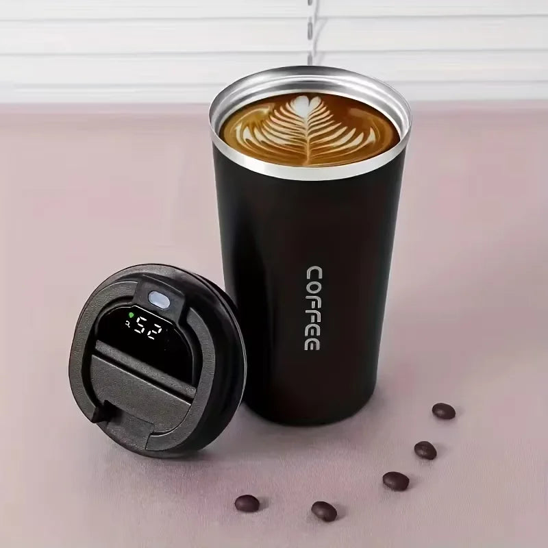 Stainless Steel Smart Coffee Tumbler Thermos Cup with Intelligent Temperature Display Portable Travel Mug 380ml 510ml