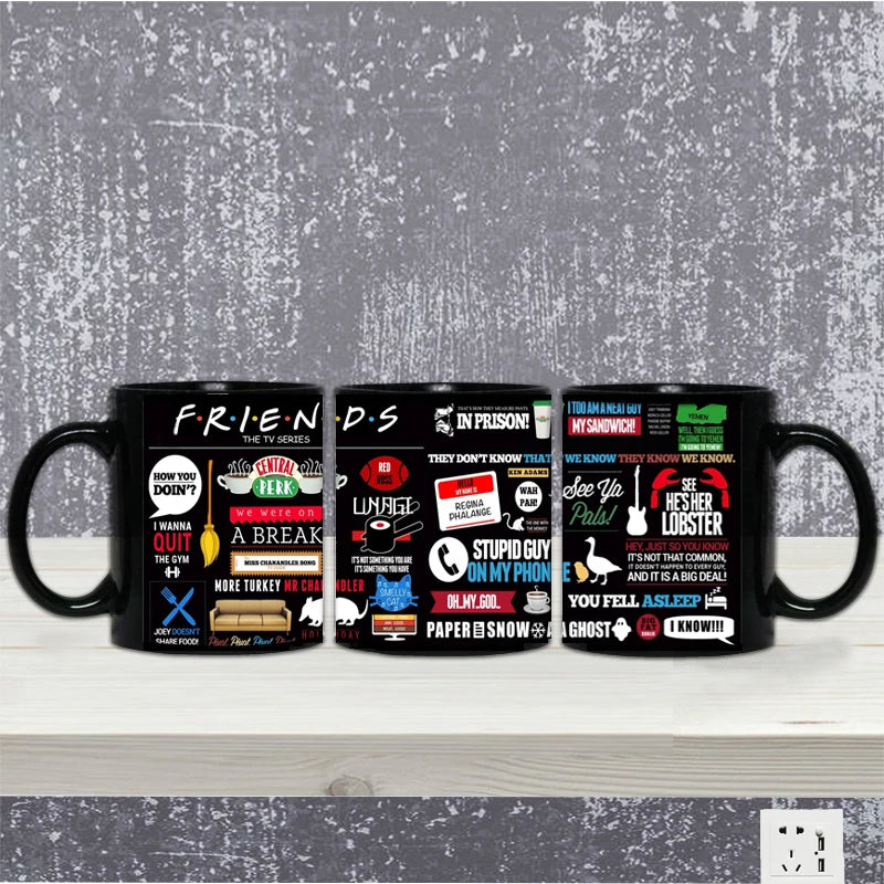 Old Friends Black Coffee Mugs, Tea, Milk Cup, Beer Mug, Surprised Gift for Friends