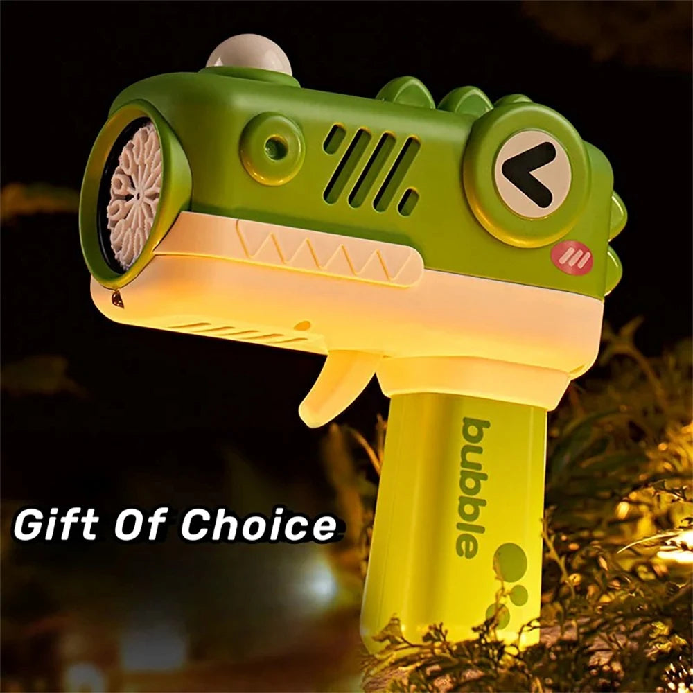 Cartoon Automatic Electric Bubble Gun Machine Soap Bubbles Magic Bubble for Bathroom Summer Outdoor Toys Birthday Day Gifts