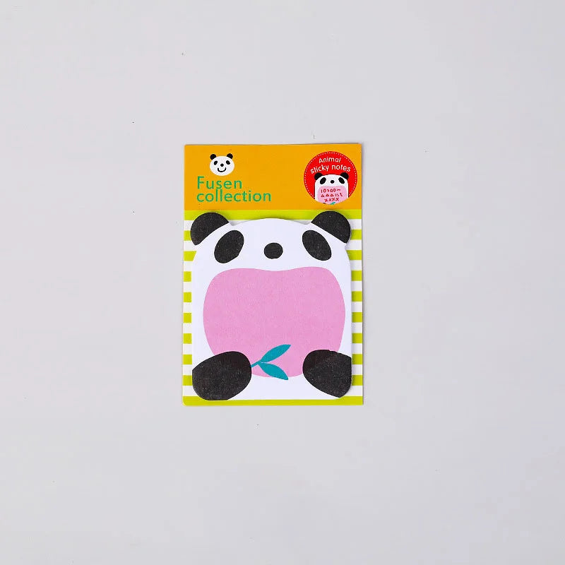 8 Piece Sticker Cute Animal Sticky Notes Notepad Memo Pads Panda Cat Kitty Stationery