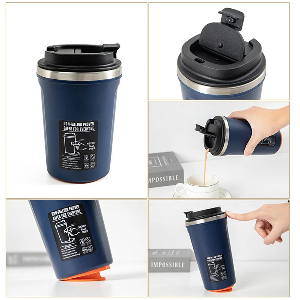 380ml/520ml Sucker Base Non-Pourable Coffee Cup Multifunctional Travel Tumblers For Camping Hiking