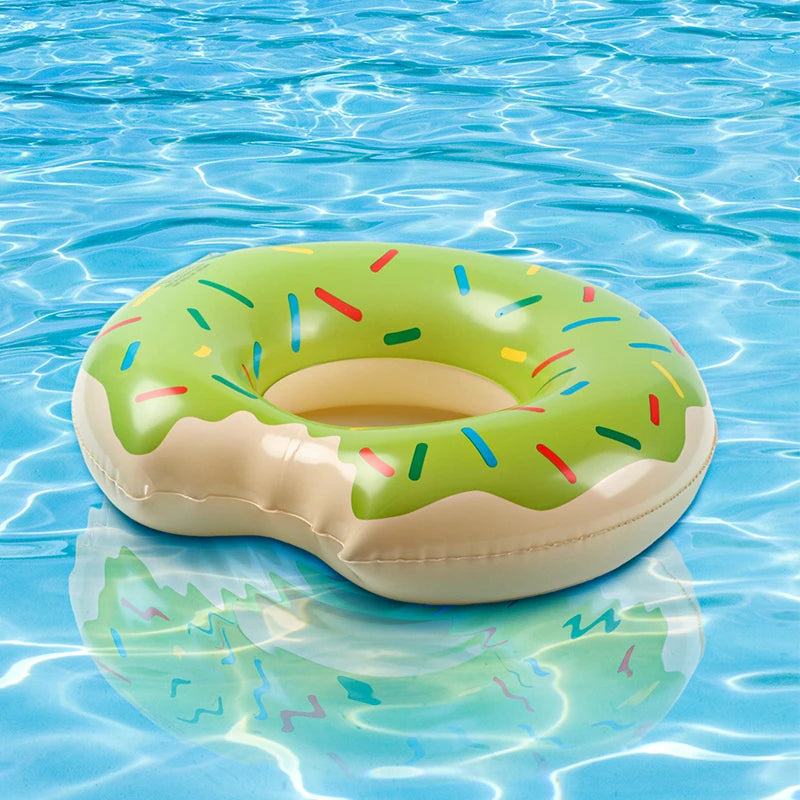 Inflatable Donut Swimming Ring Giant Pool Float Toy Swimming Pool Float Bathing Pool Toy Party Decoration Bar Coasters