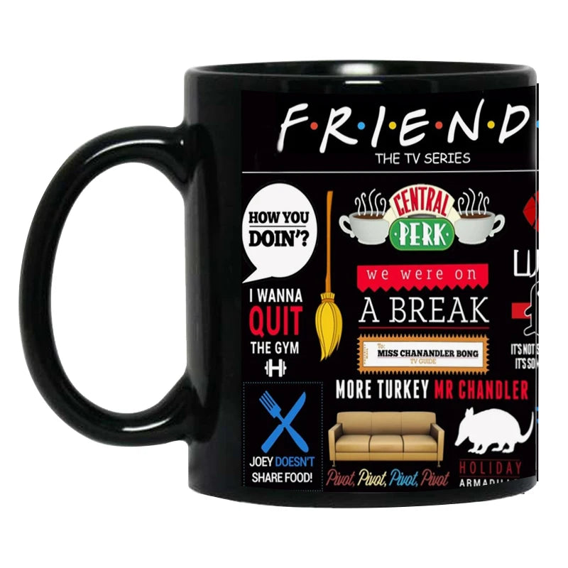 Old Friends Black Coffee Mugs, Tea, Milk Cup, Beer Mug, Surprised Gift for Friends