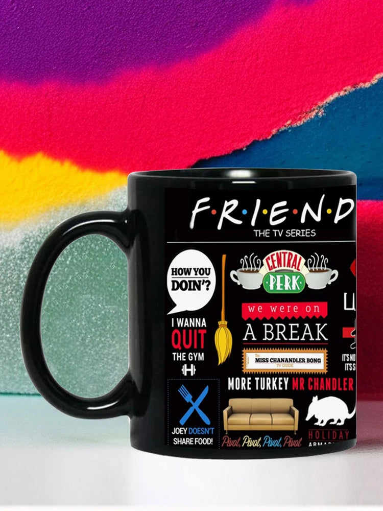 Old Friends Black Coffee Mugs, Tea, Milk Cup, Beer Mug, Surprised Gift for Friends