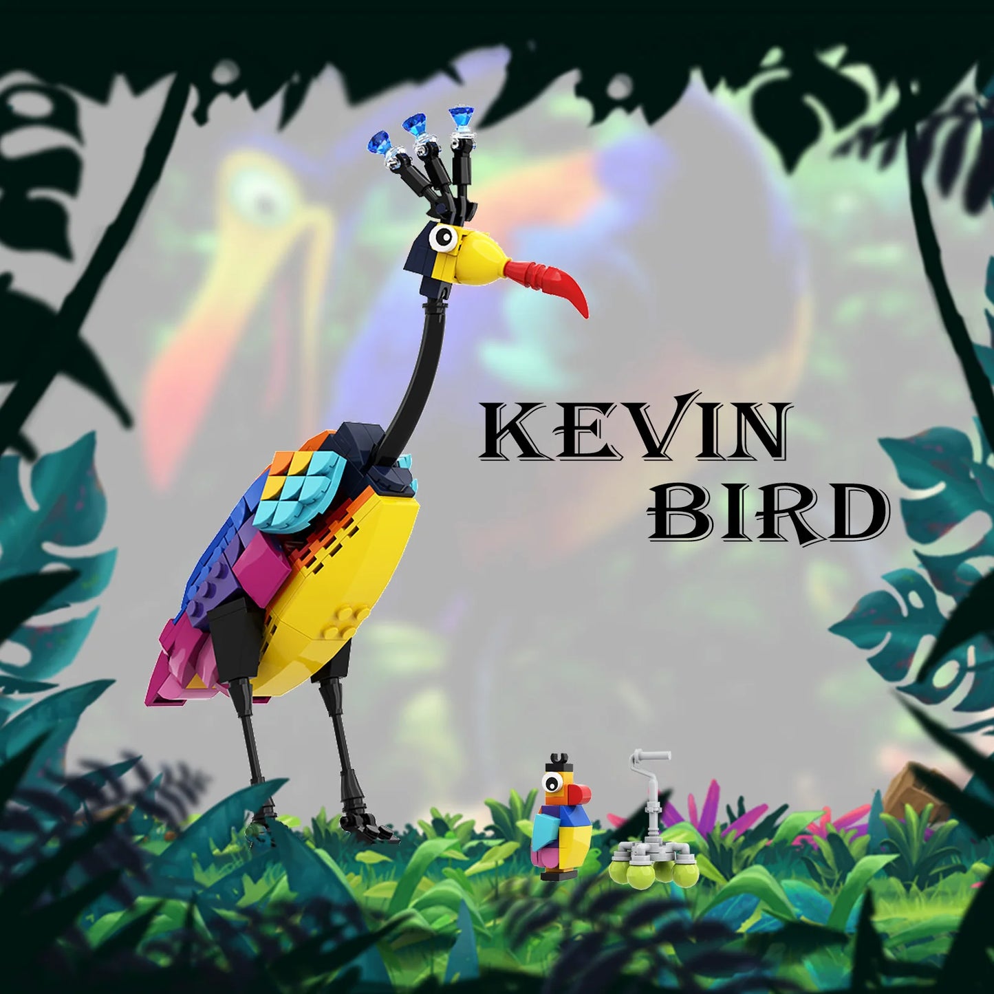 Kevin Bird Building Blocks Set Toy for Adult Girls Boys,Cartoon Animal for Balloon House Building Bricks Toys for Valentines Gif