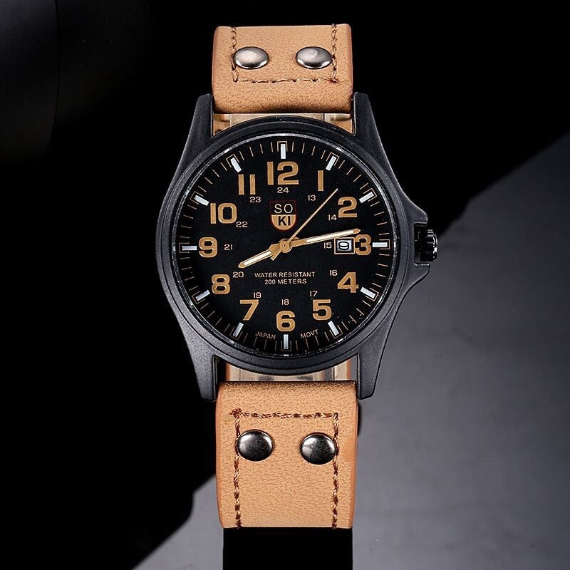 2022 Vintage Classic Watch Men Watches Stainless Steel Waterproof Date Leather Strap Sport Quartz Army relogio masculino reloj